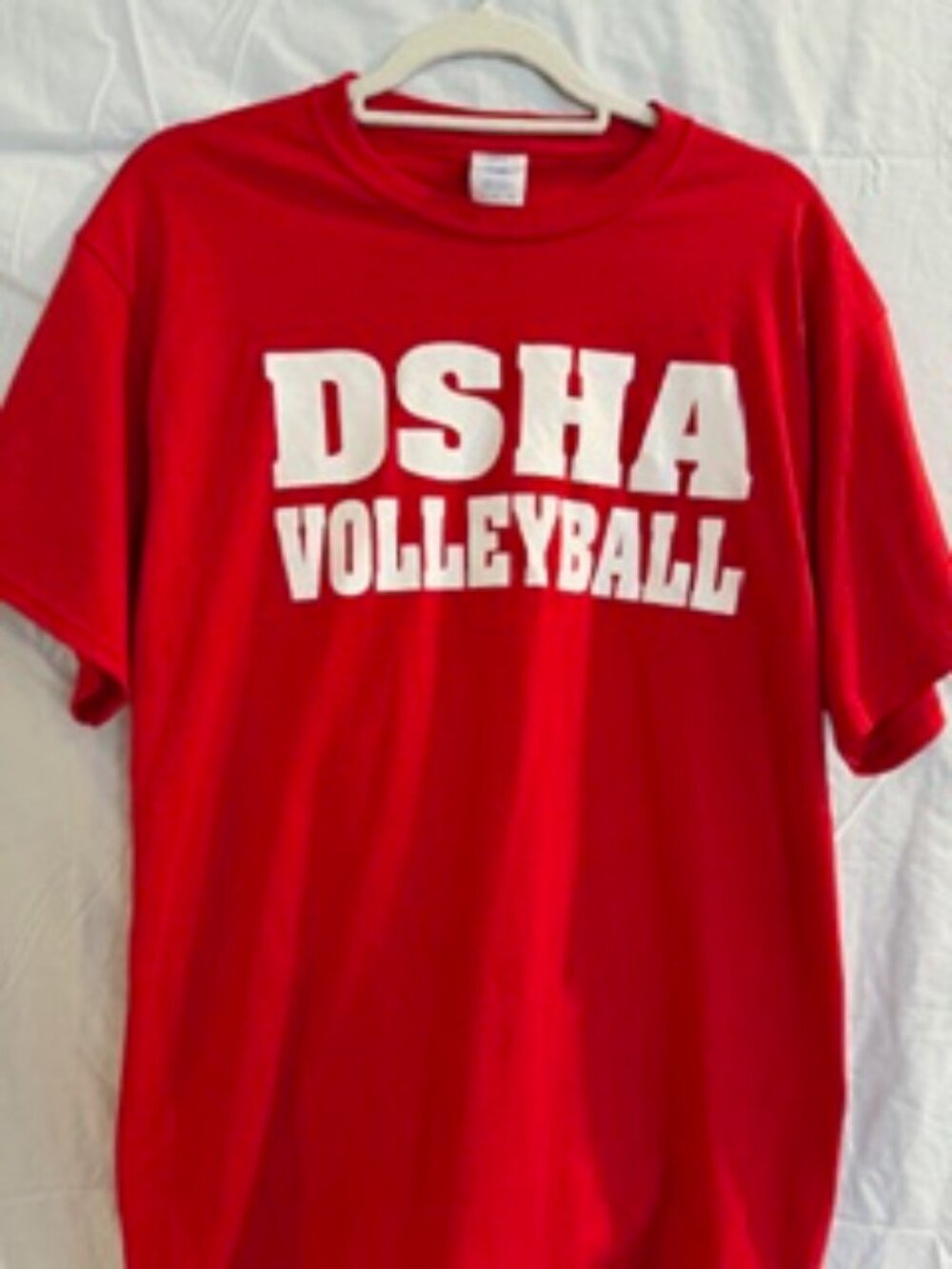 DSHA Volleyball Red Graphic T-Shirt Port & Company Size Large